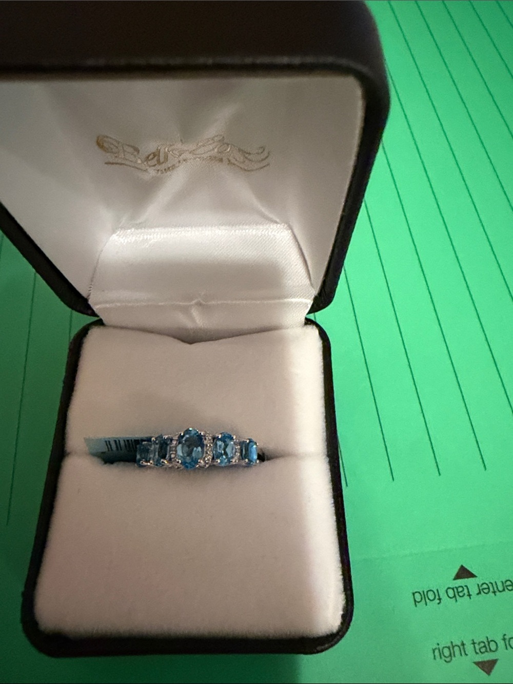 Blue Gemstone Multi-Stone Ring - Unbranded